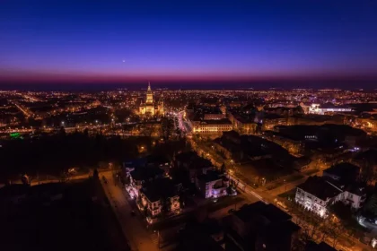 Miasto Timisoara nocą